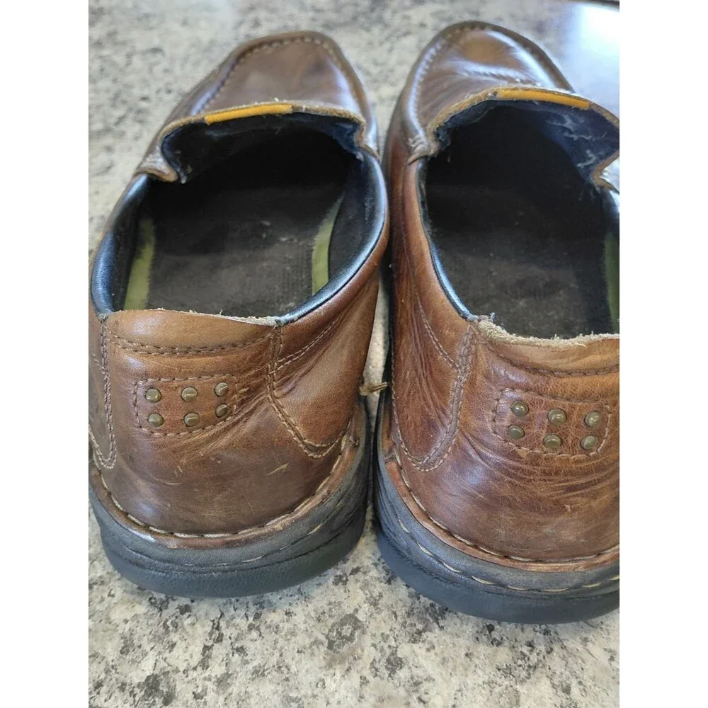 Timberland Brown Leather Slip-On Boat Shoes